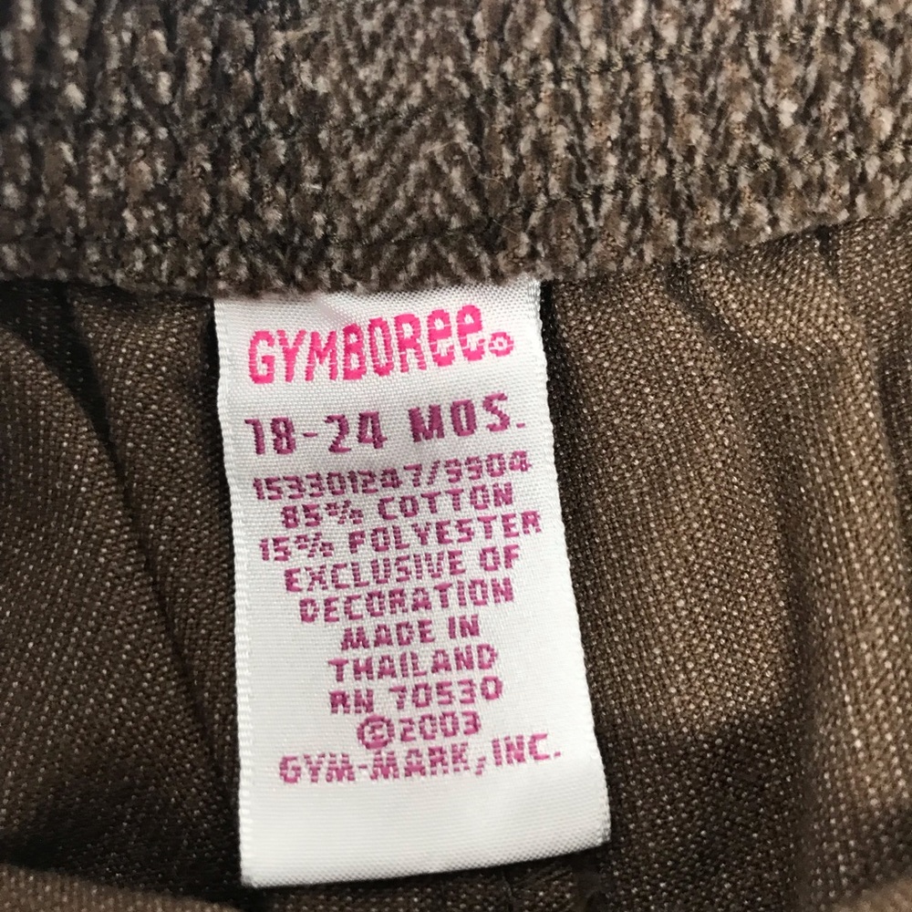 Gymboree Brown Pants With Pink Bows🌻 - Picture 2 of 3